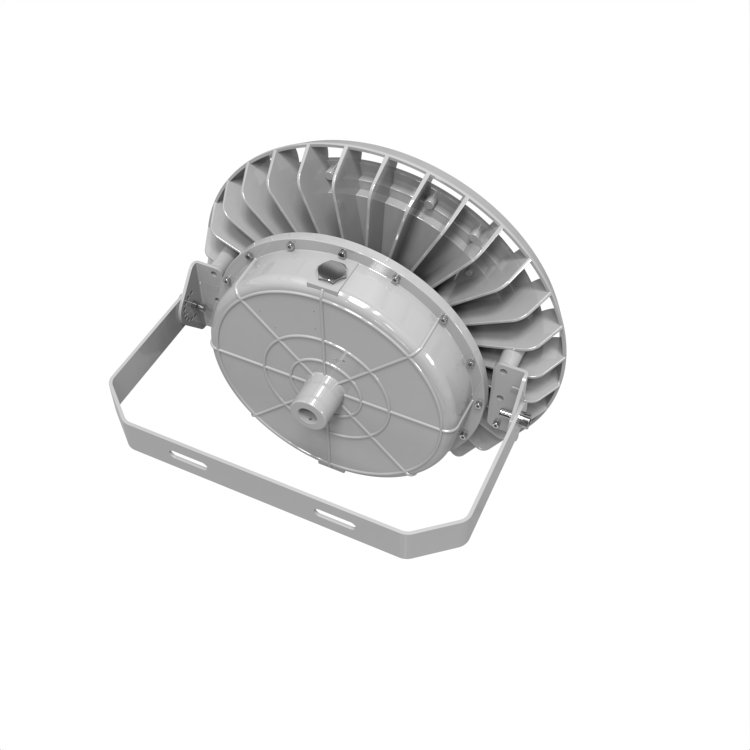 UL844 Class I Division 2 High Bay 250W IP66 Round Shape Explosion Proof Light with Battery Backup Emergency Mode 180mins