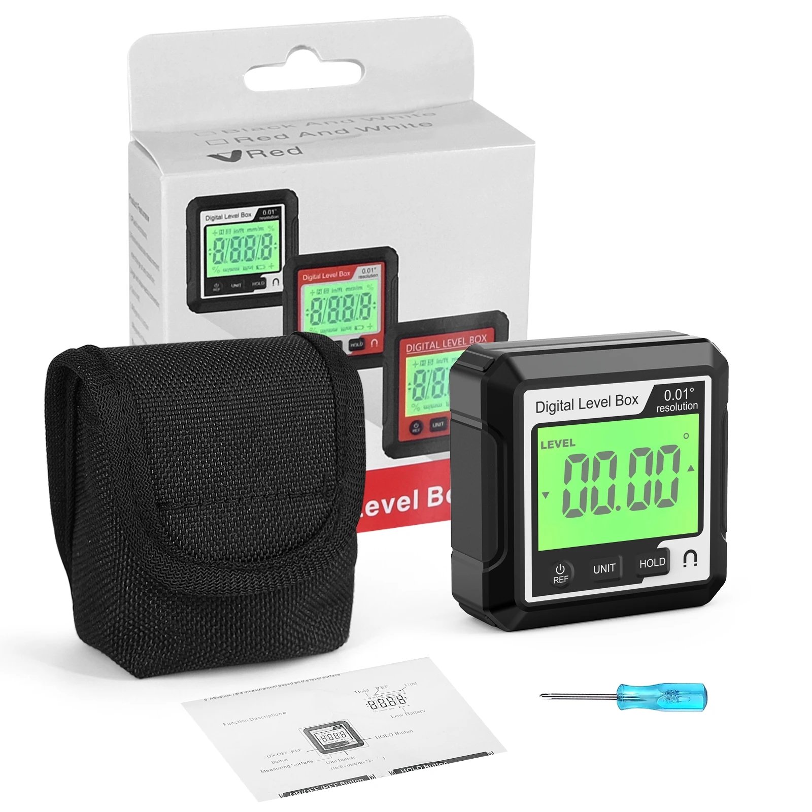 HW-LL029/LL030/LL031 Hot Selling Digital Protractor Inclinometer Level Goniometer 90 Degree Angle Gauge Level Meter with Magnet
