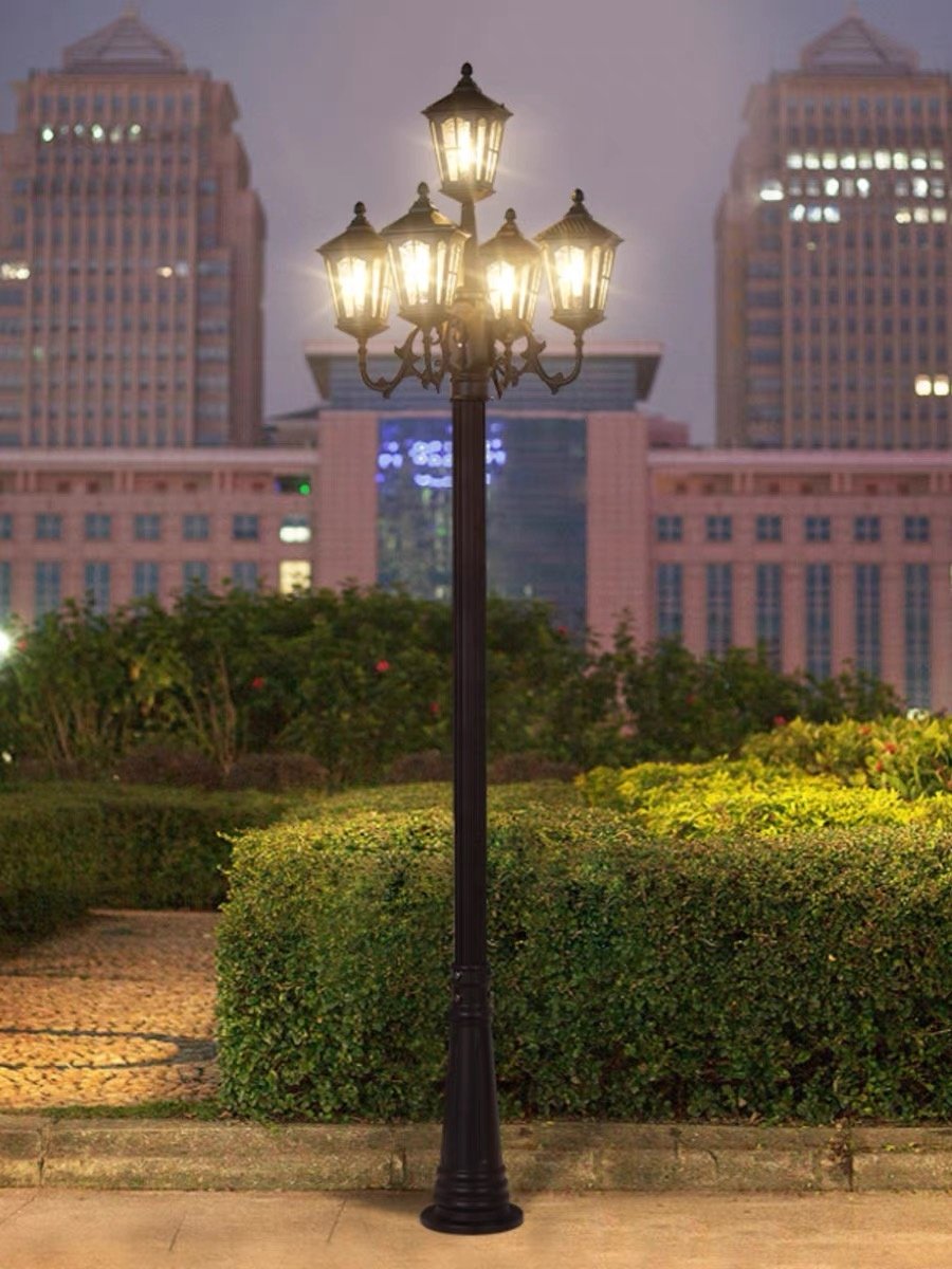 Newly Designed Antique Waterproof 5-head square LED Garden Light European Style Courtyard Villa Garden Landscape Light