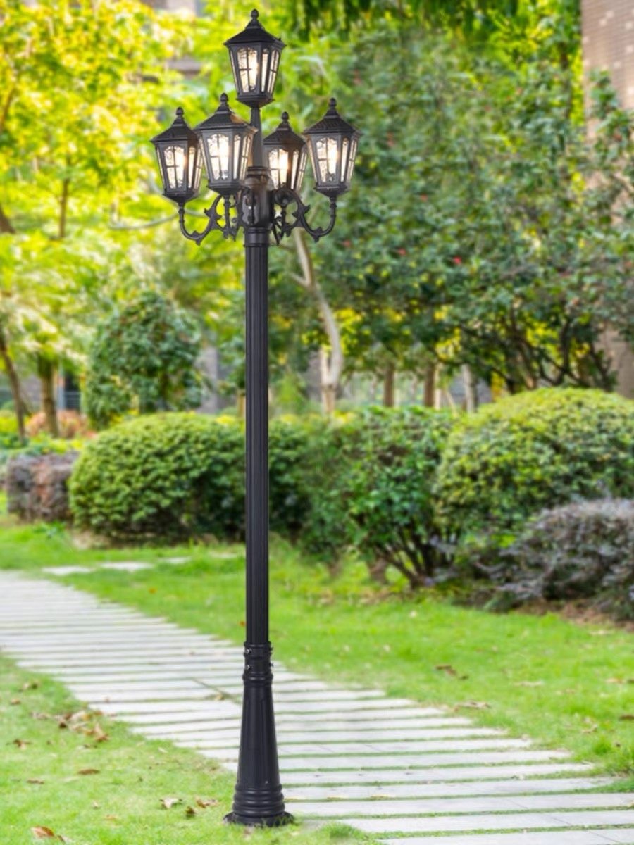 Newly Designed Antique Waterproof 5-head square LED Garden Light European Style Courtyard Villa Garden Landscape Light