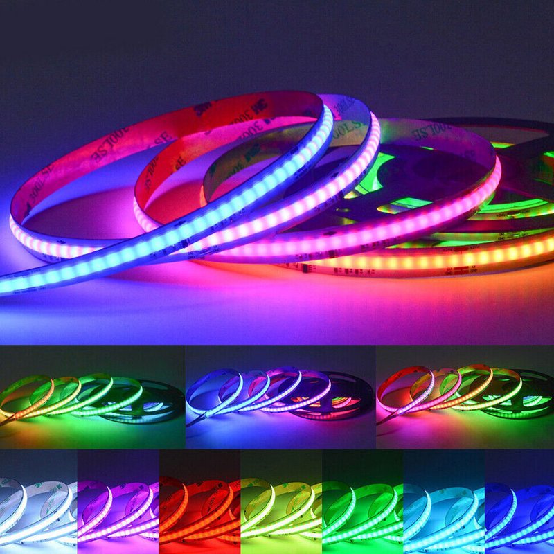 SPI2811 8mm 10mm Rgb Cob Led With Landscape Decorative Color Rgb Cob Led Strip Bluetooth/Wifi 12v/24v