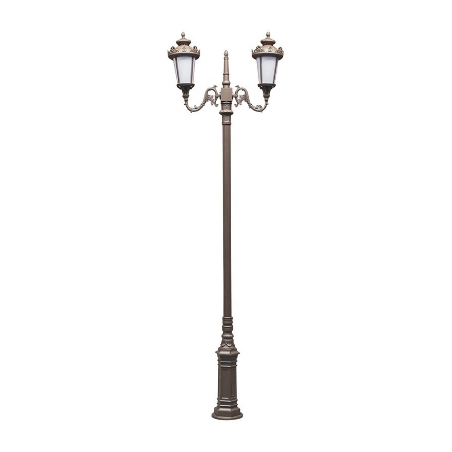 New Outdoor Classic European Style Waterproof Led Antique Street Light Pole Aluminum Garden Post Lamp