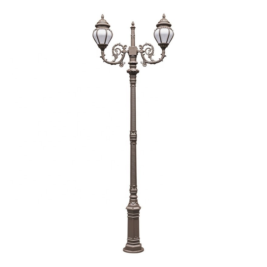 New Outdoor Classic European Style Waterproof Led Antique Street Light Pole Aluminum Garden Post Lamp