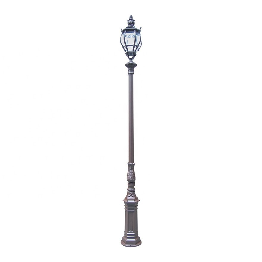 New Outdoor Classic European Style Waterproof Led Antique Street Light Pole Aluminum Garden Post Lamp