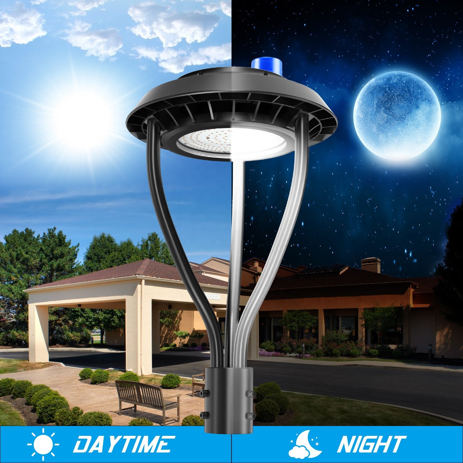 Area Post Top 60W-150W LED Pole Lights for Garden Road Street Lighting LED Post Top Lights With Wholesale Price