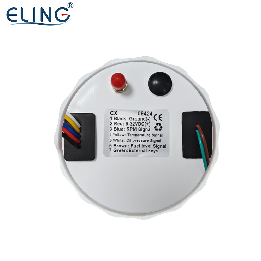 ELING 85mm Digital Multi-function Speedometer GPS Tachometer Oil Pressure Water Temp. Voltmeter With Alarm 12V 24V for Auto UTV