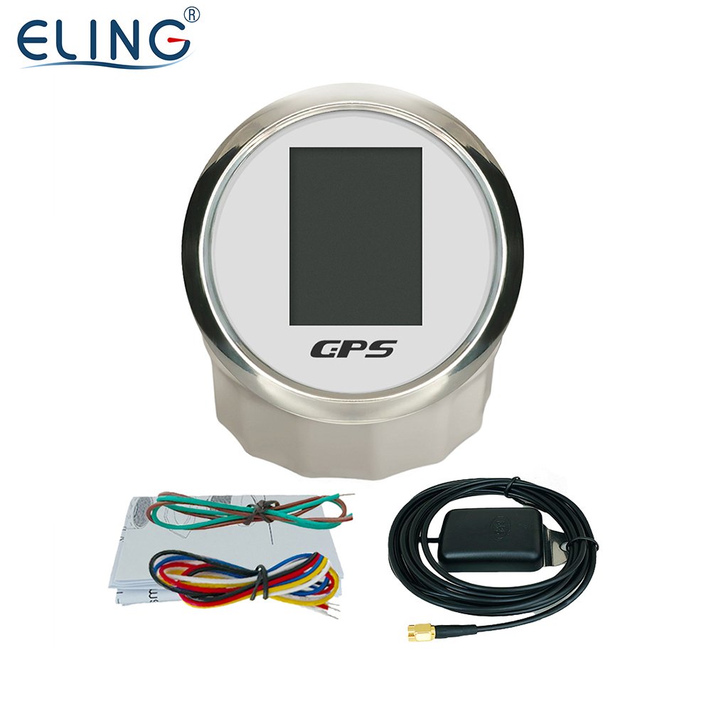 ELING 85mm Digital Multi-function Speedometer GPS Tachometer Oil Pressure Water Temp. Voltmeter With Alarm 12V 24V for Auto UTV