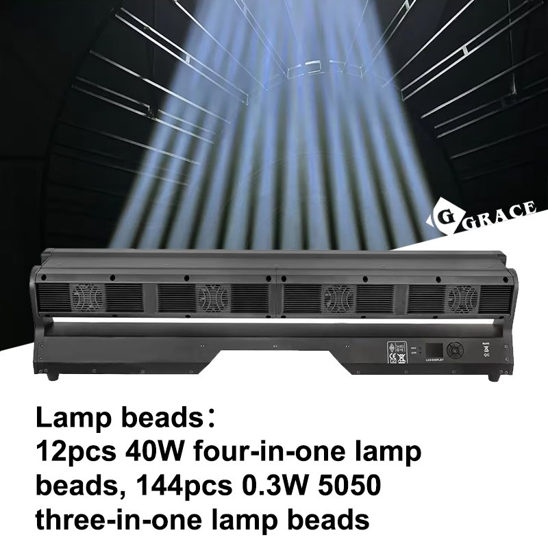 Igracelite 12x40W RGBW 4in1 LED Moving Head Stage Bar Concert Stage Lighting DJ Lights