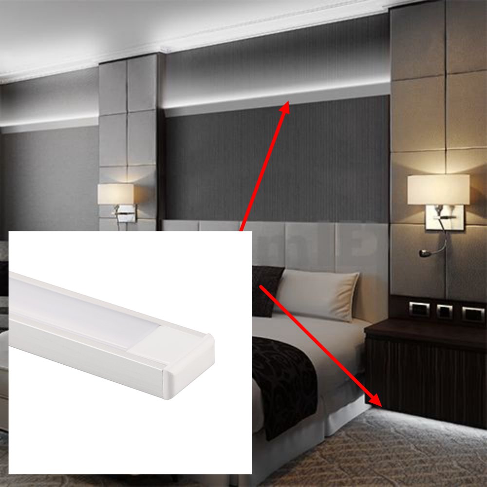 W16*H7mm Surface Mounted Office Lighting Suspended Modern Square LED Ceiling Light Profile