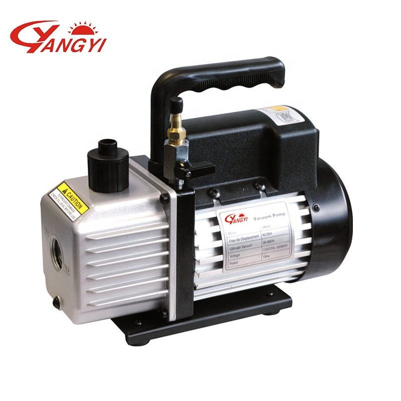 Dual Stage 2CFM Vacuum Pump 5 Valve Manifold Gauge Vacuum Meter Air Conditioner Refrigerant Filling Charging Automotive Industry