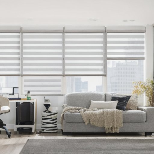 Custom Double Zebra Shade Electric Motorized Zebra Blinds for Automatic Window Blinds