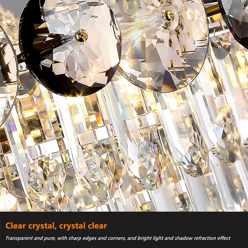 2024 Villa Round Indoors Staircase Crystal Chandelier Modern