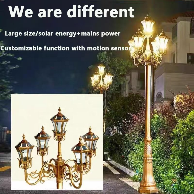 Outdoor Solar Electric Power Led Garden Lamp Vmaxpower Lighting With Post Outdoor Light Garden Lam