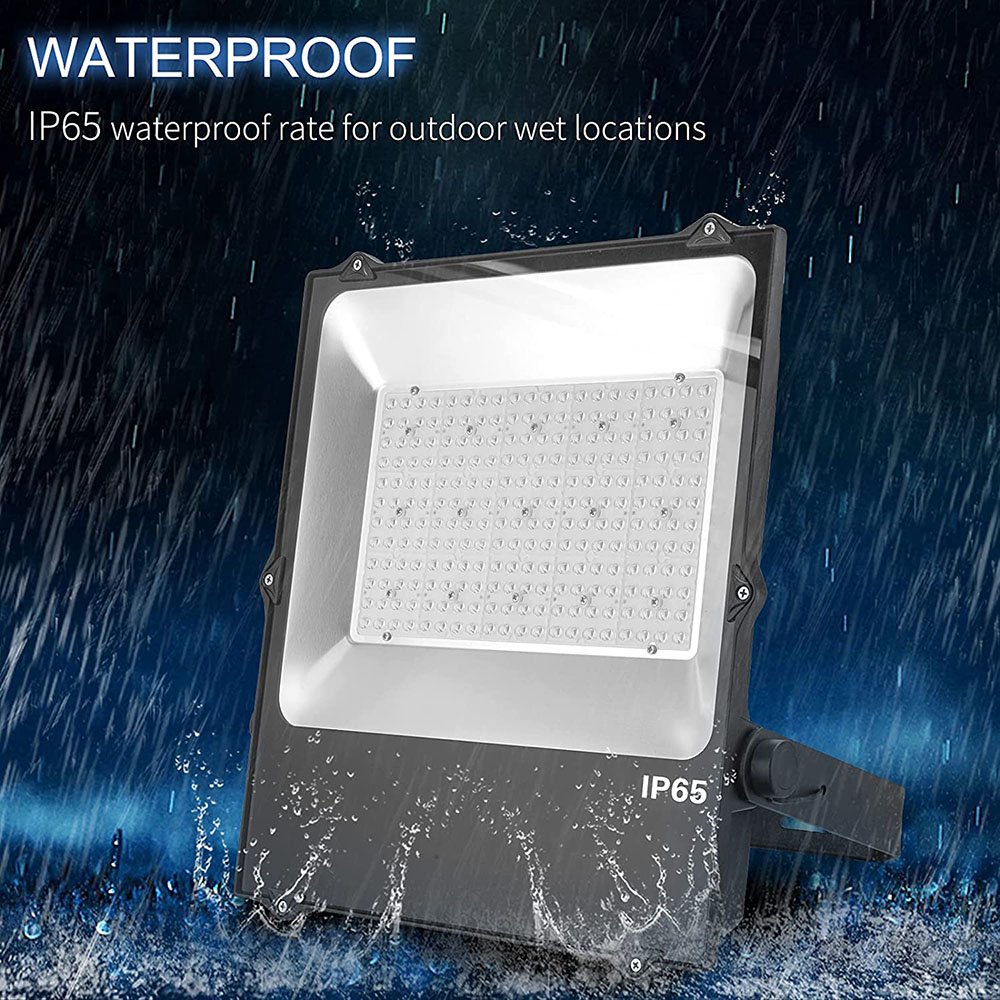 IP66 Rated 200W 300W 400W LED Flood Light for Sports Tennis Courts Stadiums Aluminum Glass Lamp Body with AC Power