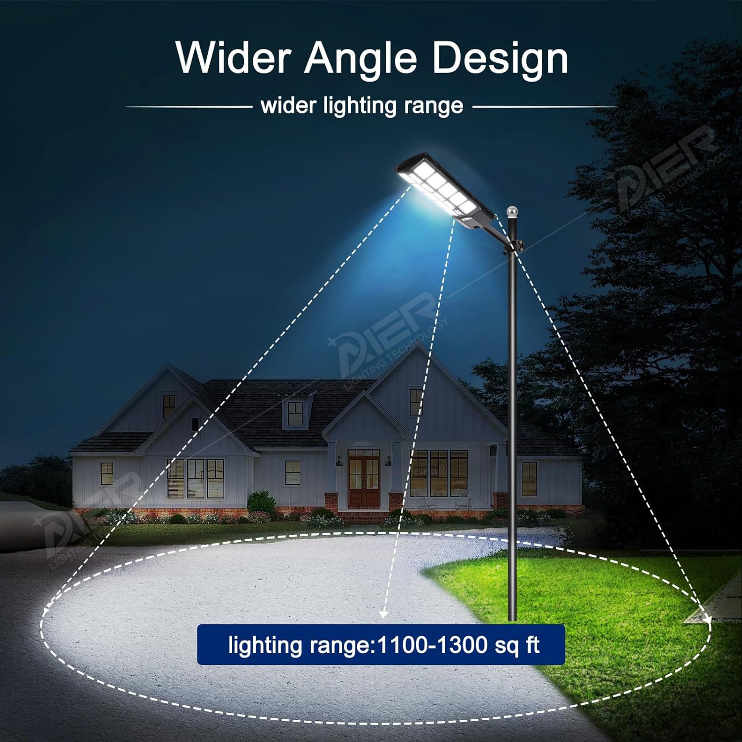High Lumen Ip65 Waterproof 100w 200w 300w Remote Control in One Integrated Outdoor Solar Lamp Led Solar Street Light