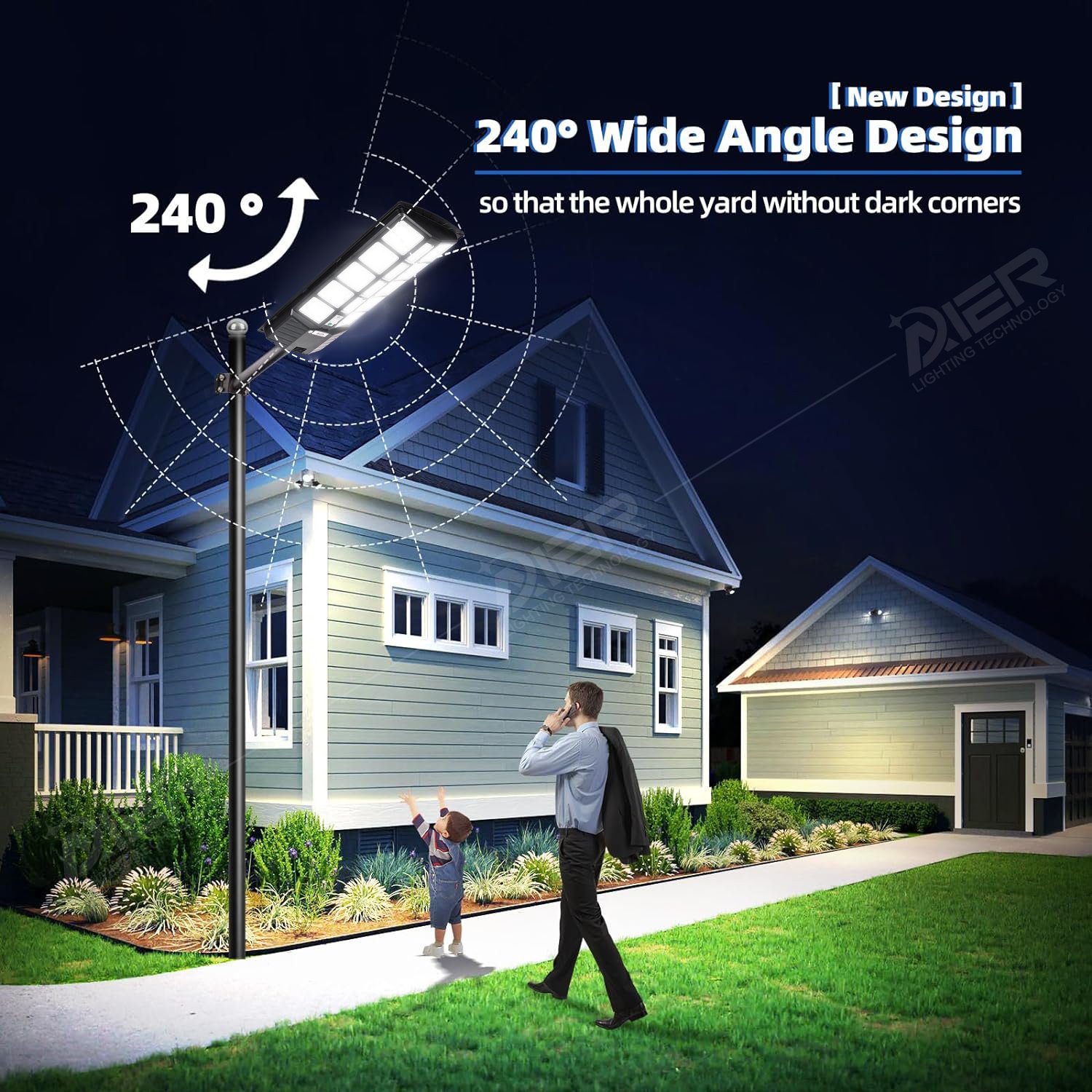 High Lumen Ip65 Waterproof 100w 200w 300w Remote Control in One Integrated Outdoor Solar Lamp Led Solar Street Light