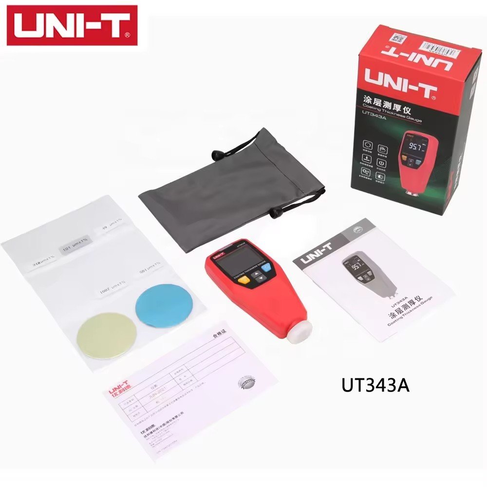 UNI-T UT343A/UT343D/UT343E Digital Car Paint Thickness Gauge 2000 Coating Meter Paint Tester With Bluetooth Flashlight