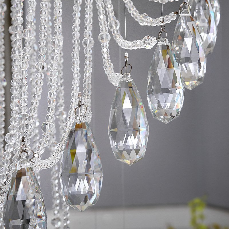 New Crystal Lighting Modern Luxury Home Hotel Villa Led Pendant Lights Kitchen Dining Decor Large Chandelier