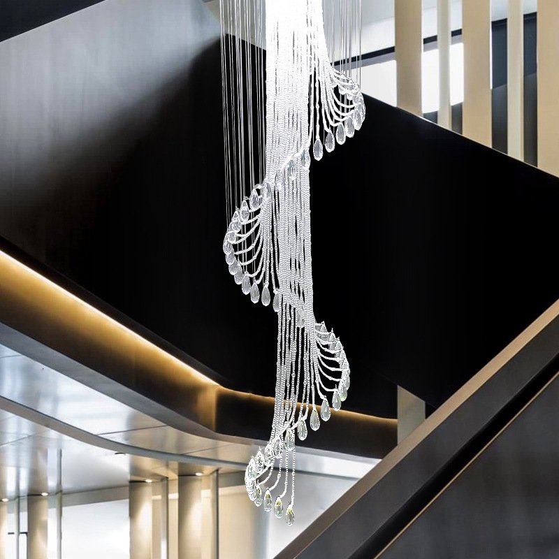 New Crystal Lighting Modern Luxury Home Hotel Villa Led Pendant Lights Kitchen Dining Decor Large Chandelier
