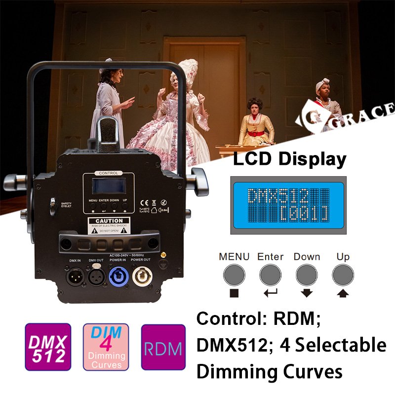 Igracelite RGBWA 5in1 Prefocus LED Profile Stage Light PWM Mode CRI>95 Ellipsoidal Led Light