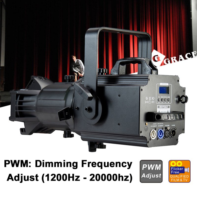 Igracelite RGBWA 5in1 Prefocus LED Profile Stage Light PWM Mode CRI>95 Ellipsoidal Led Light