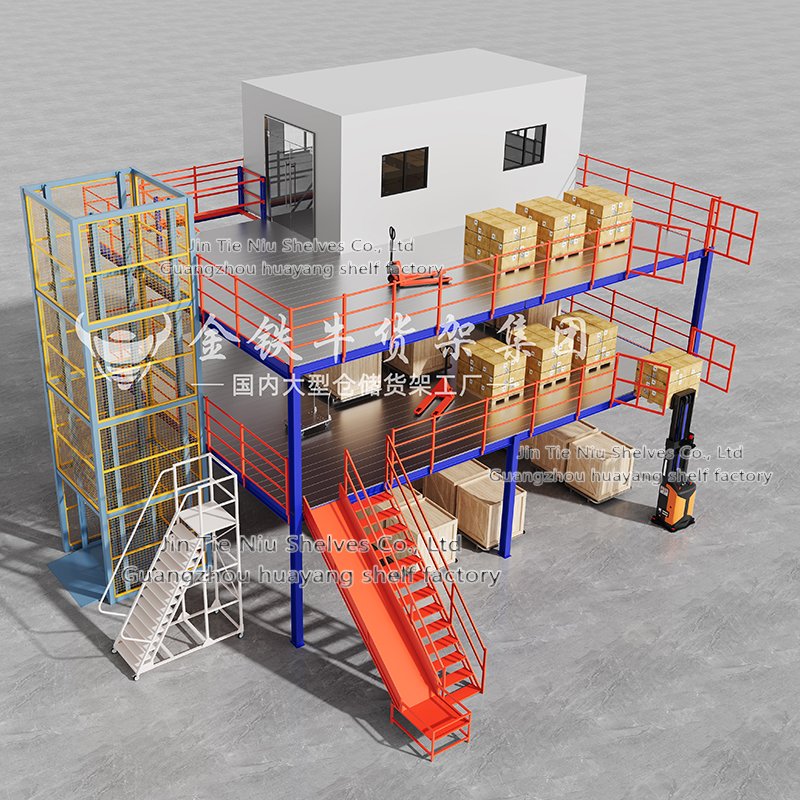 I Beam Steel Structure Mezzanine Floor Structure Steel Warehouse Racking Mezzanin Balcony Extension Apartment