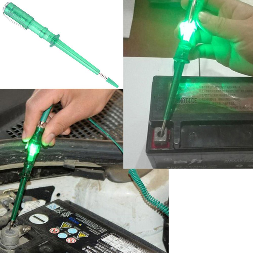 Auto Test Probe Lamp Copper Detector Voltage Volt Meter Pencil DC 6V 12V 24V Car Light Circuit Tester Pen