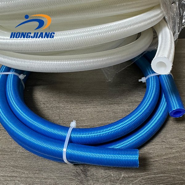 Food Grade Silicone Braided Tube High Pressure Resistant 8mm 10mm 12mm Reinforced Silicone Tubing