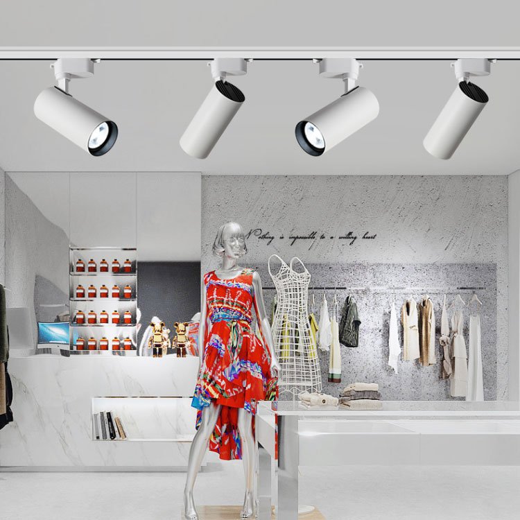 LED COB Track Light 10W 20W Museum Exhibition Lighting Dimmable Rail Spotlight Aluminum Focus Track Lights