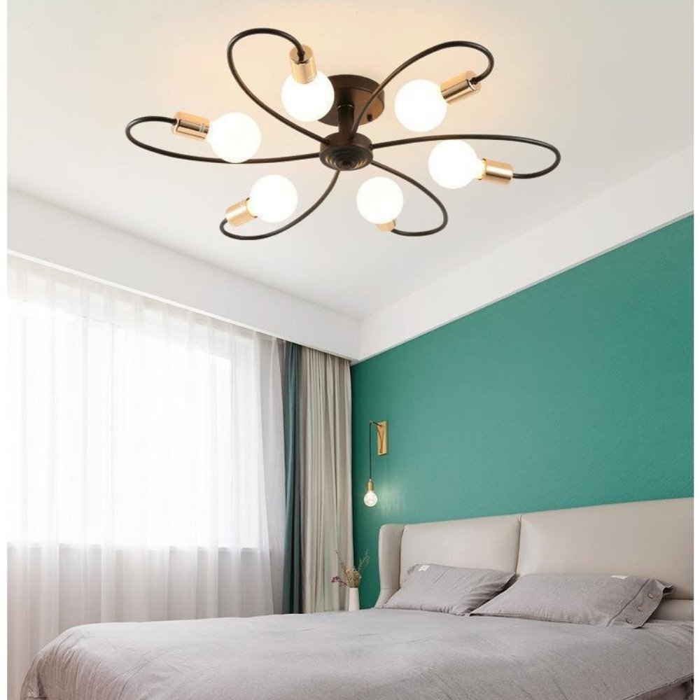 E27 Base Modern Ceiling Light for Living Room Bedroom Kitchen Hotel Decoration Pendant Light Iron Chandeliers