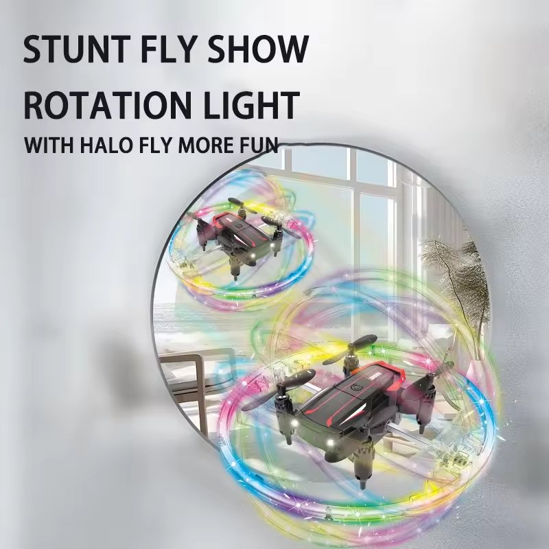 SJY-BK2 RC Drone Rolling Stunt Cool Light Tumbling Smart Fixed Height Mini Helicopter RC Quadcopter Toy Kids Gift