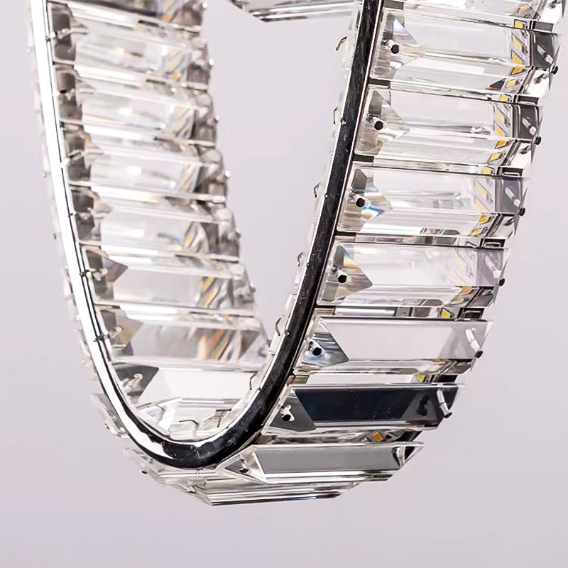 Luxury Crystal Chandelier Rotating Staircase Chandelier Modern K9 Crystal Villa Apartment Hotel Customized Lighting Alien Lamp