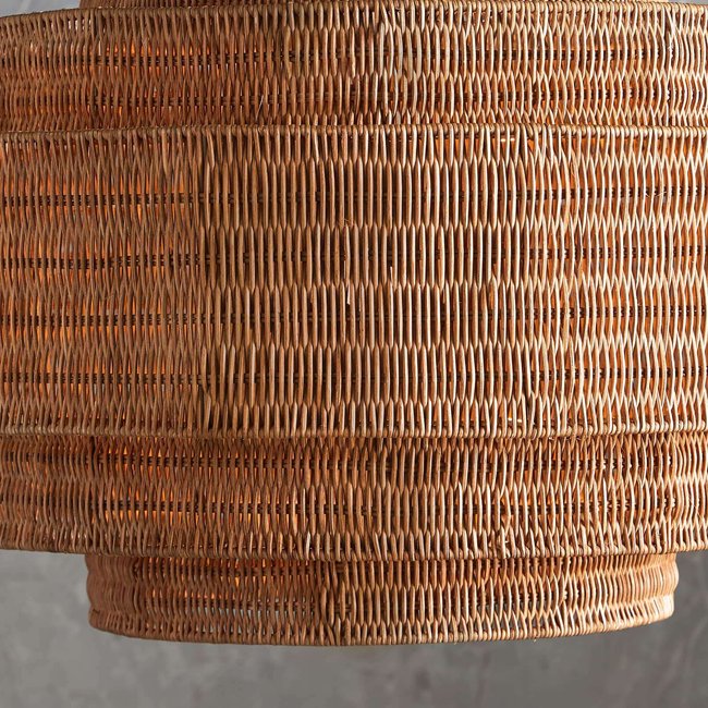 Natural Rattan Wicker Paper Rope Pendant Light Handmade Woven Cover Shade Lighting Bamboo Light Fixtures Chandelier Rattan