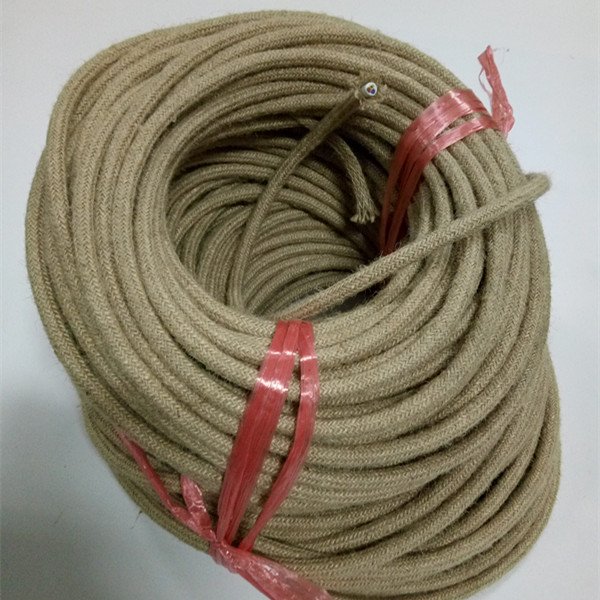 Tonghua 2*0.75mm Environmental Friendly Natural Hemp Fabric Linen Electrical Cable Textile Wire for Decorative Pendant Lamp