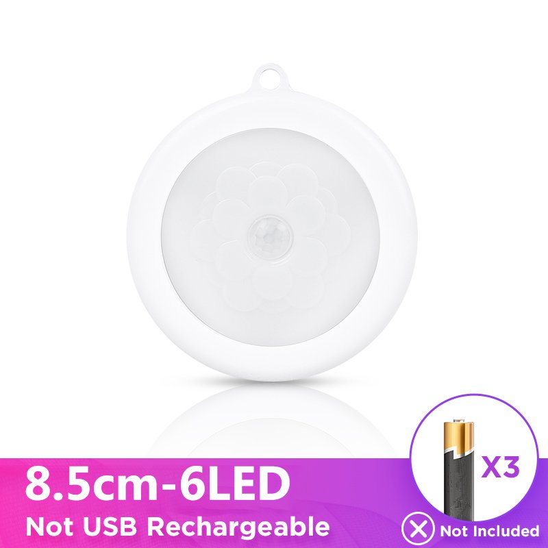 Led Magnetic Motion USB Battery Wireless Under Kitchen Cabinet Led Puck Sensor Light Indoor Led Movement Detector,Puck Lights