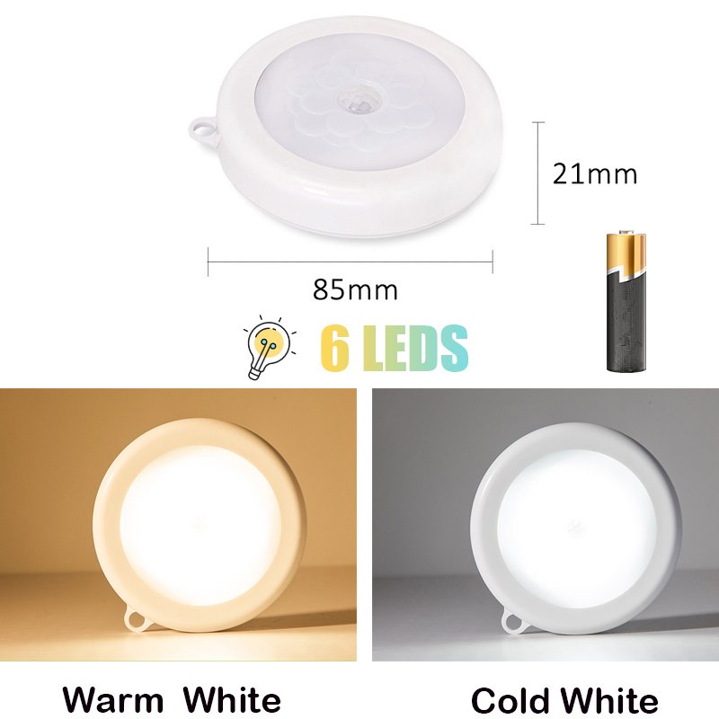 Led Magnetic Motion USB Battery Wireless Under Kitchen Cabinet Led Puck Sensor Light Indoor Led Movement Detector,Puck Lights