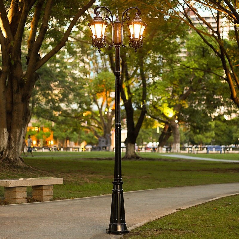 Decorative Antique Matched Aluminum European Style Landscape Outdoor Road Lamp Post Led Lights for Decoration Garden Lights