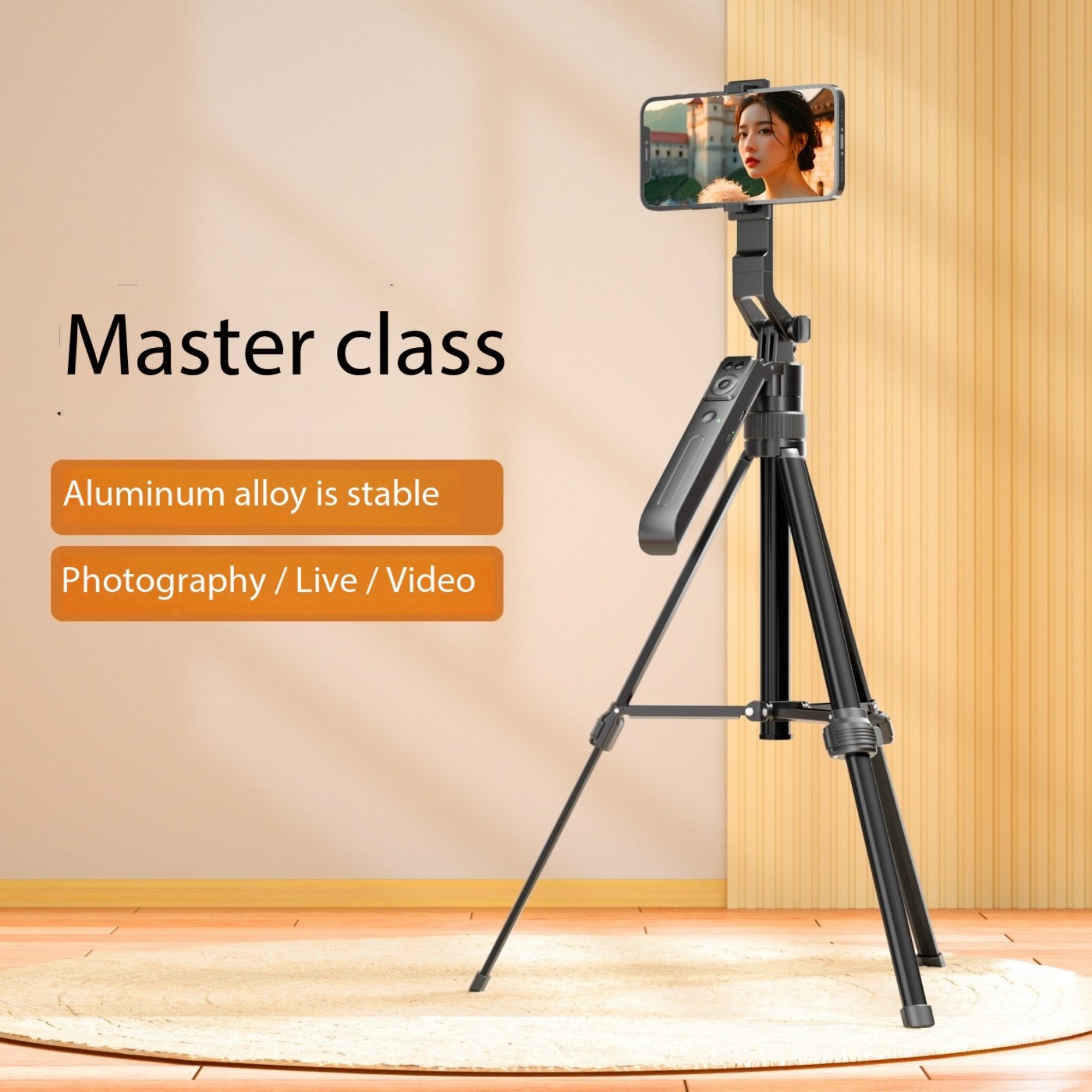 2024 December New 1.7m Professional Auto Face Tracking Selfie Stick Tripod Stand Holder with Tracker for Phone / Camera
