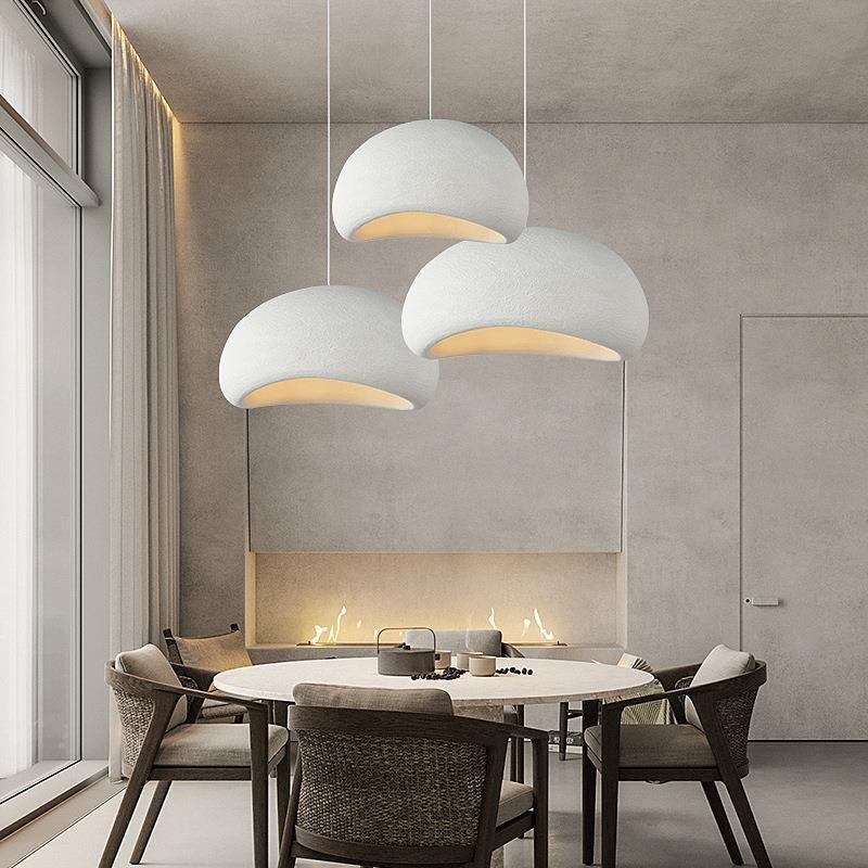 New BAHE Plaster Art Design Light Oval Bean Concrete Resin Lighting Chandelier Modern Lights for Home