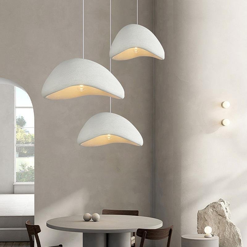 New BAHE Plaster Art Design Light Oval Bean Concrete Resin Lighting Chandelier Modern Lights for Home
