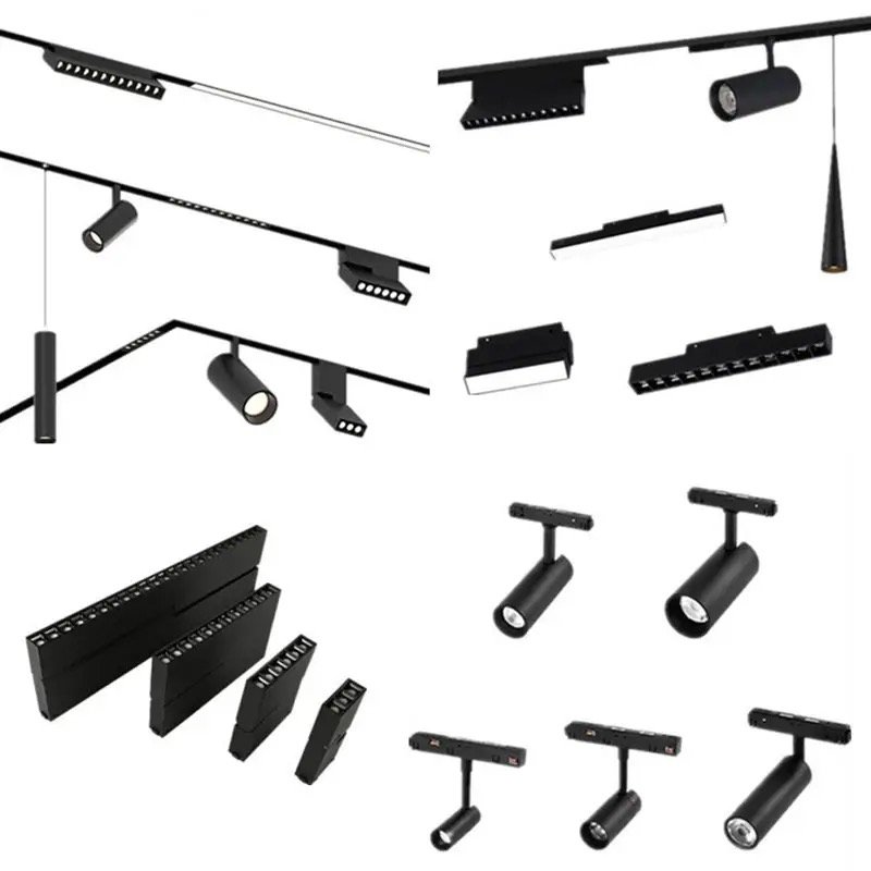 Ultra Thin 26 Series CCT Tunable Magnet Track Lighting System DC48V Surface Rails TUYA Smart LED Magnetic Lighting