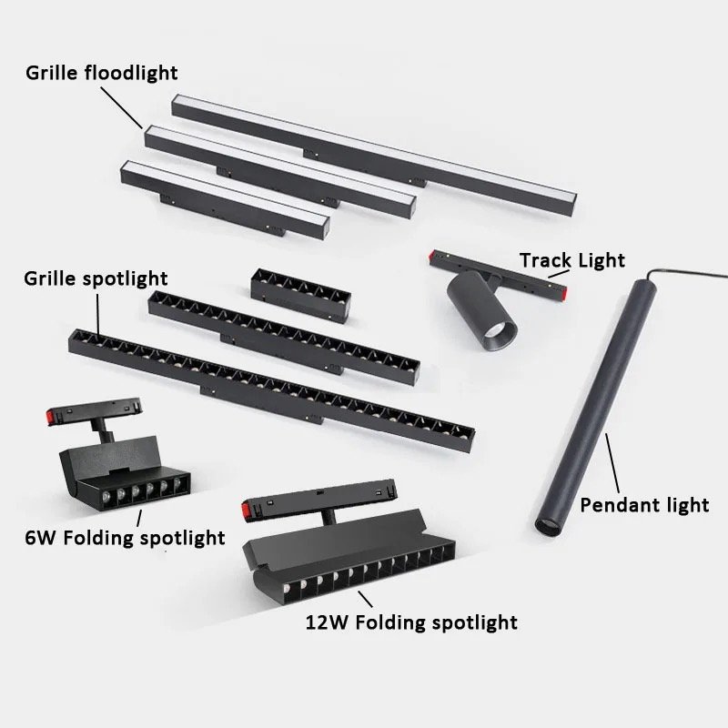 Ultra Thin 26 Series CCT Tunable Magnet Track Lighting System DC48V Surface Rails TUYA Smart LED Magnetic Lighting