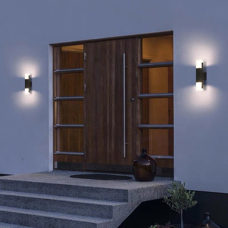 LED Wall Lamp, Aluminum Outdoor IP65 Waterproof Top and Bottom Wall Lamp, Household Staircase, Bedroom Lighting Decoration