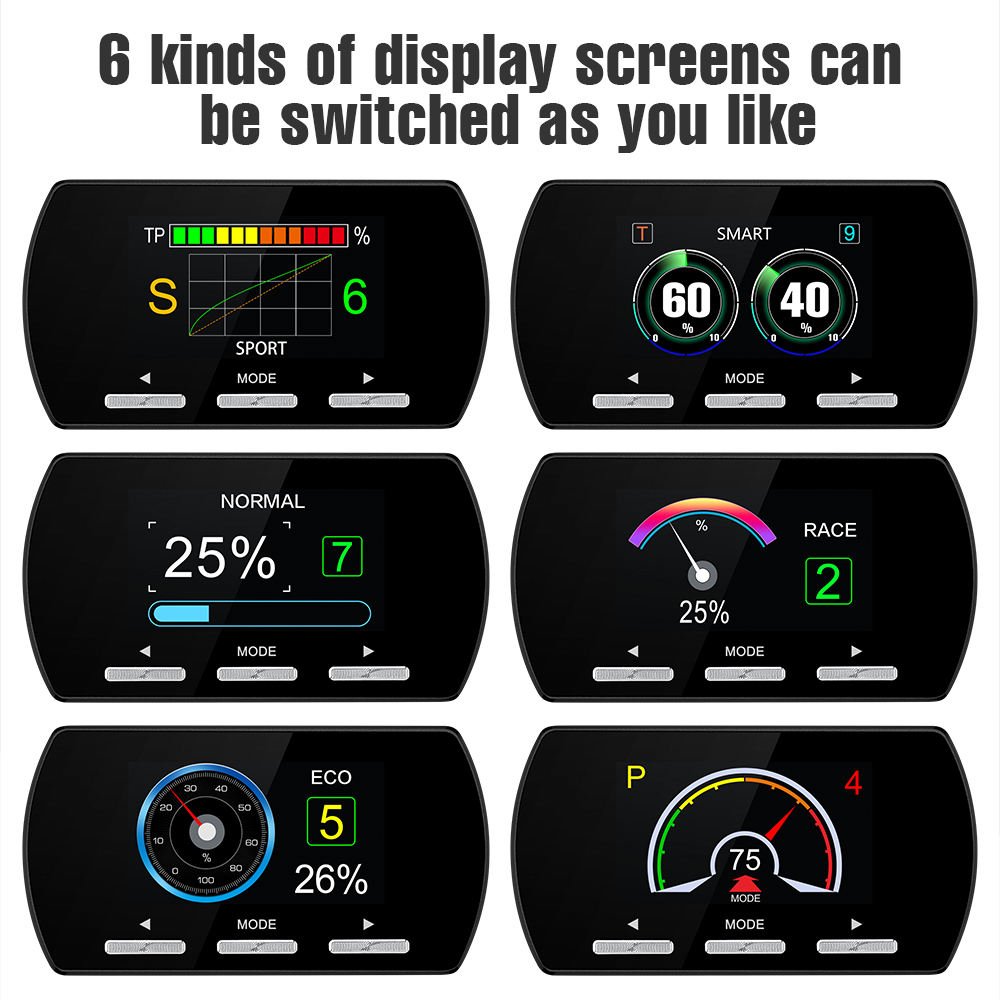 Car Speed up Accelerator LCD Screen 14 Drive Modes Auto Electronic Throttle Controller F2 Pedal Accelerator Gauge Meter