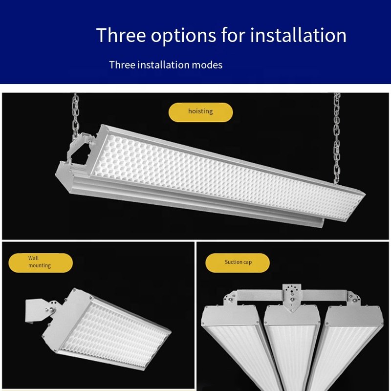 3*100W Super Bright Anti-glare Badminton Hall Light LED Linear High Bay Light Workshop Warehouse Lighting Led Panel Chandelier