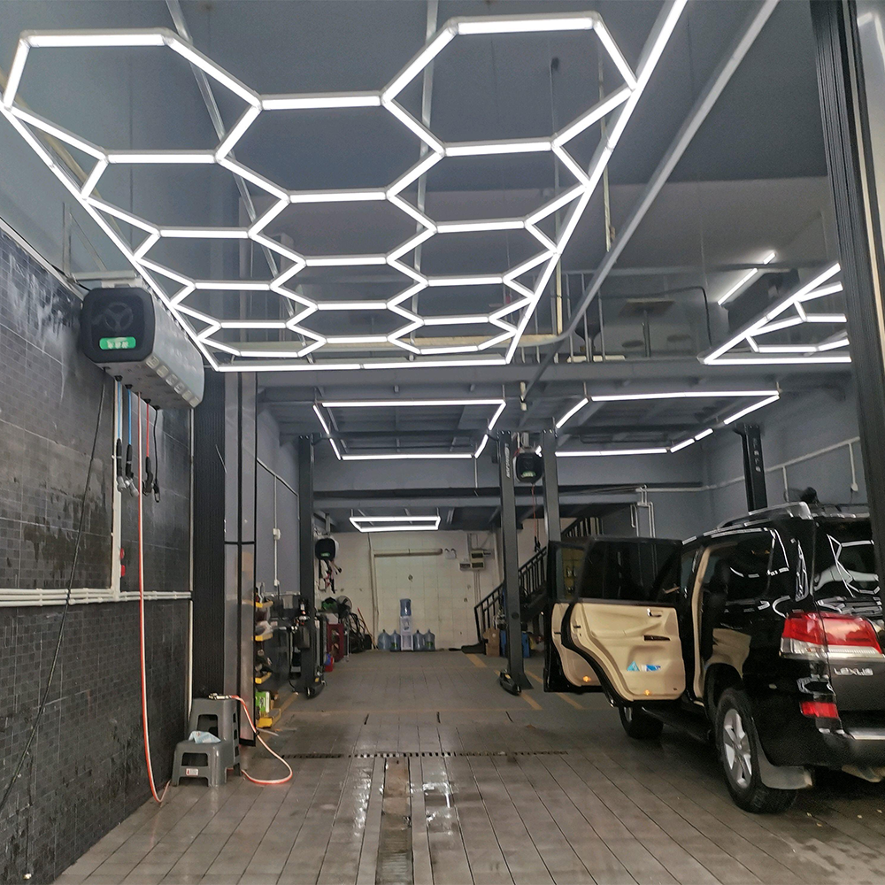 4845*2435mm Detailing Ceiling Mounted Light Dimmable LED Lamp Honeycomb Washing Car Lighting Fixture for Car Shop