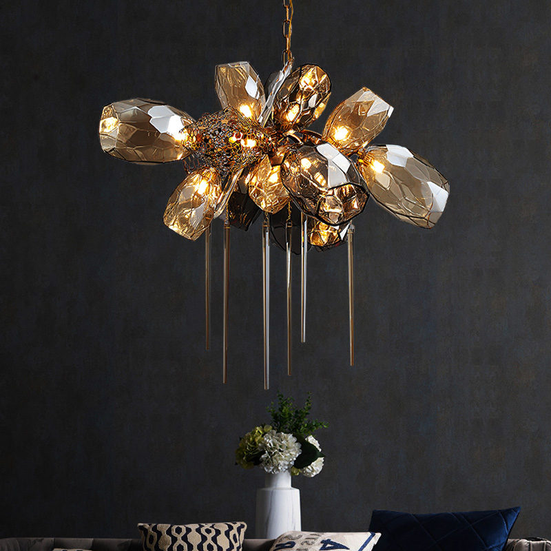 Luxury Duplex Design Creative Art Decoration Living Room Bedroom Restaurant Murano Glass Chandeliers Crystal Ceiling Chandeliers