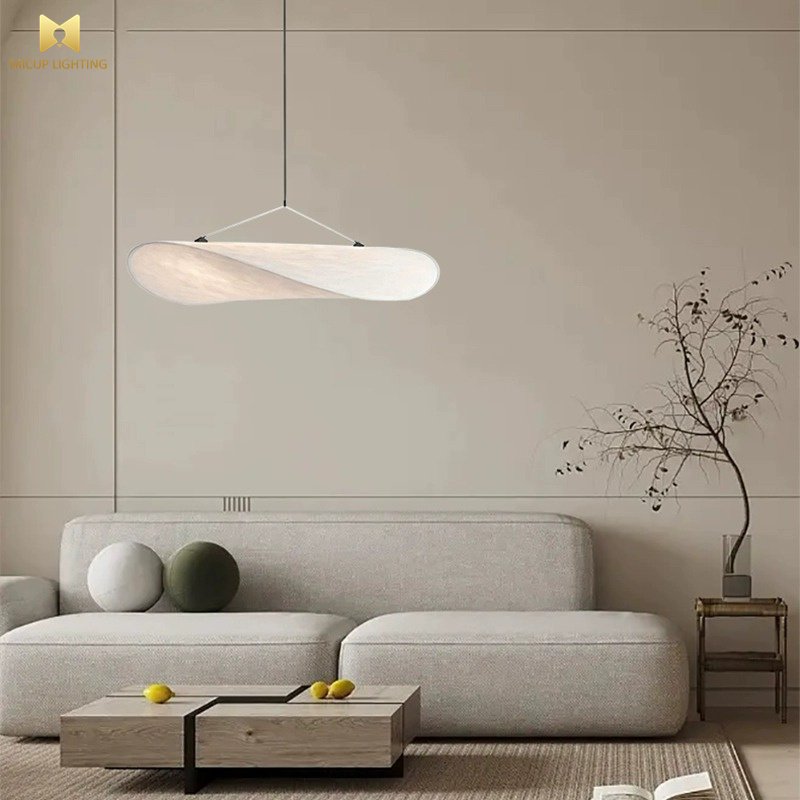 Nordic Silk Lamp Vintage Art Japanese Wabi-sabi Style Living Room Dining Room Bedroom Tea Room Zen Leaf Chandelier