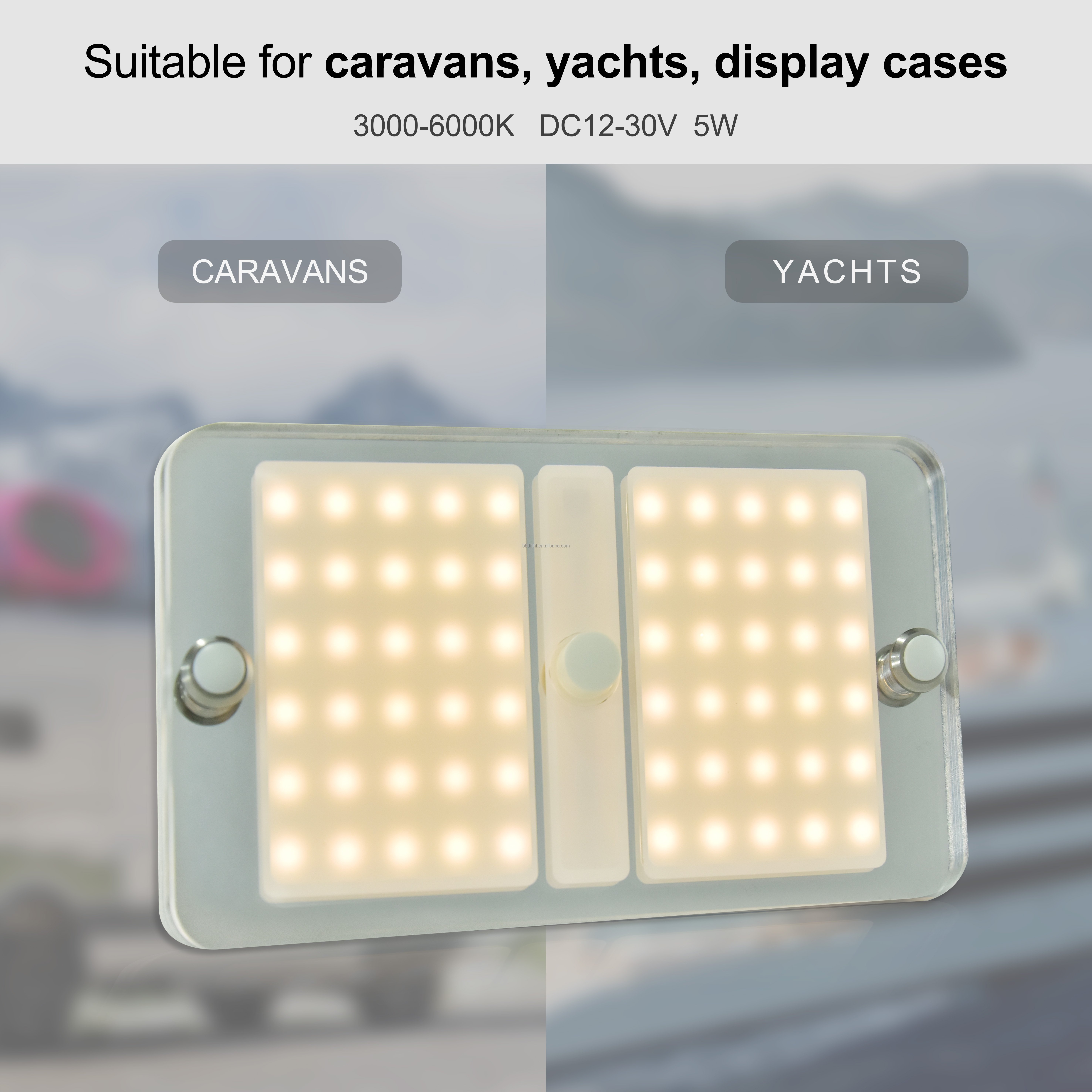 5W Wall-mounting Rv Lamps 12v Caravan Ceiling Lighting LED Acrylic Modern 80 Office Hospital Hot Sell Economic Led Panel Light