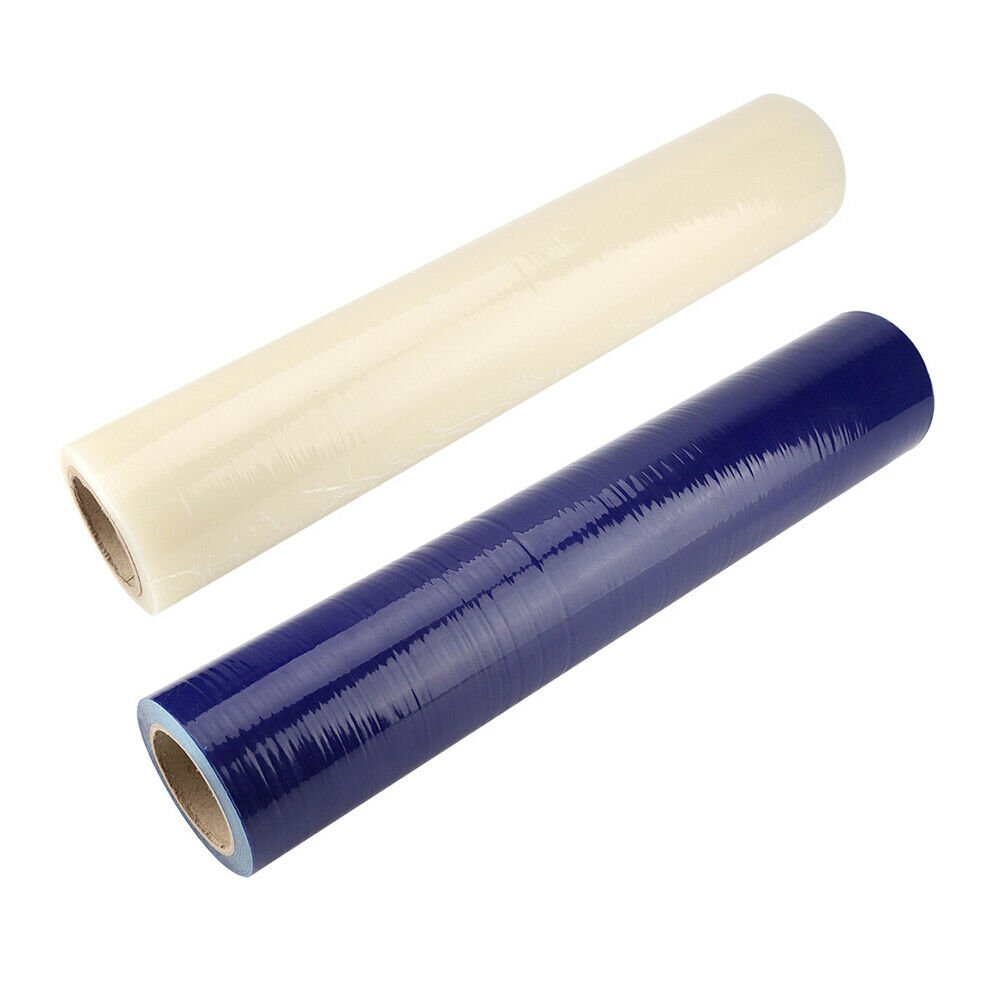 Pre-Taped Masking Film for Auto Painting Covering Plastic Pre-Adhesive Dust Paint Protective Drop Film for Furniture, Car, Floor